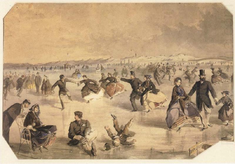 Winslow Homer Skating in Central Park china oil painting image